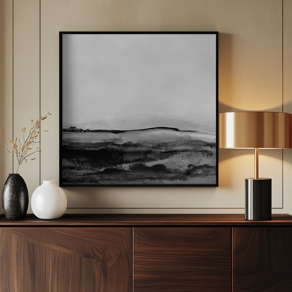Canvas print - Mono Landscape No1 by the entrance