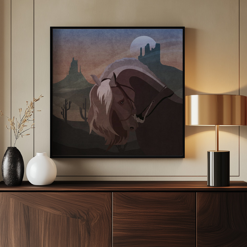 Canvas print - Desert Moon Majesty by the entrance