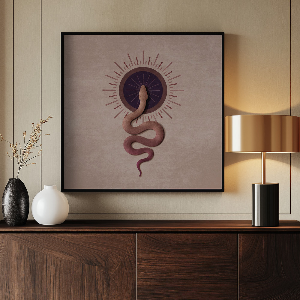 Canvas print - Serpent Radiance by the entrance