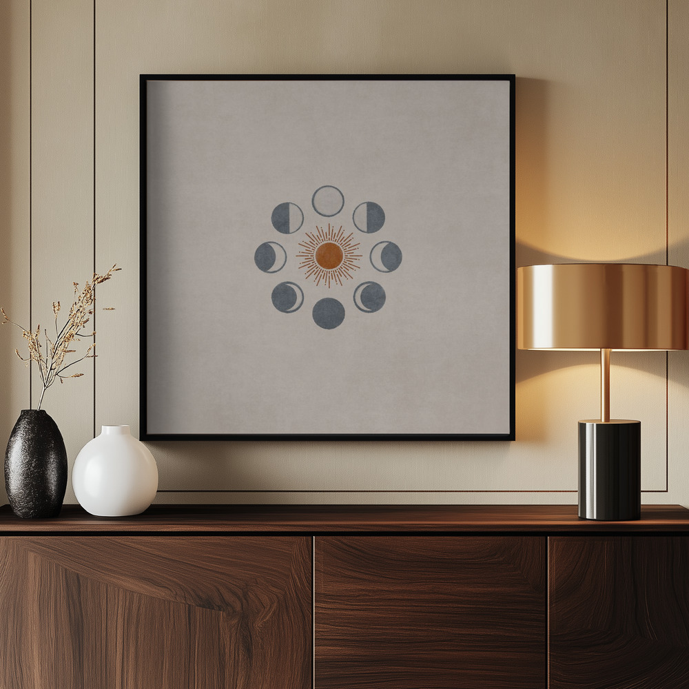 Canvas print - Lunar Phases Glow by the entrance