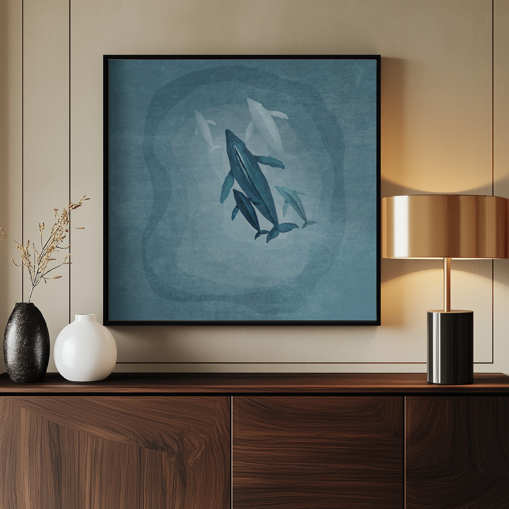 Canvas print - Whale Serenade by the entrance