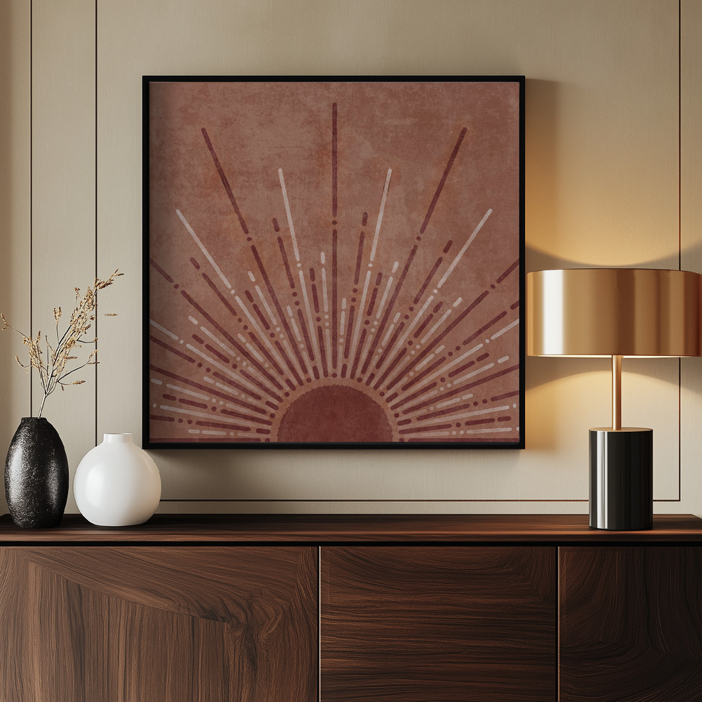Canvas print - Radiant Dawn Burst by the entrance