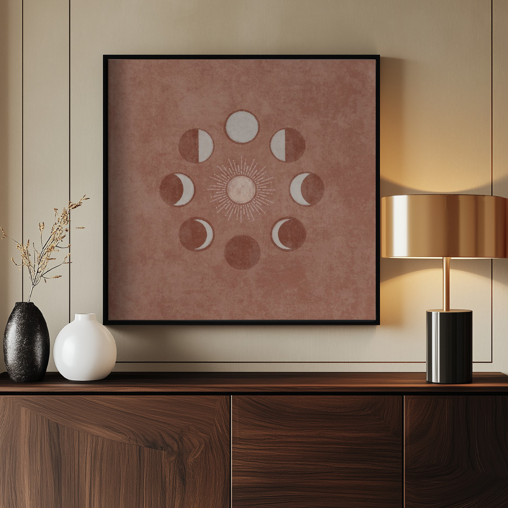 Canvas print - Lunar Phases Glow by the entrance