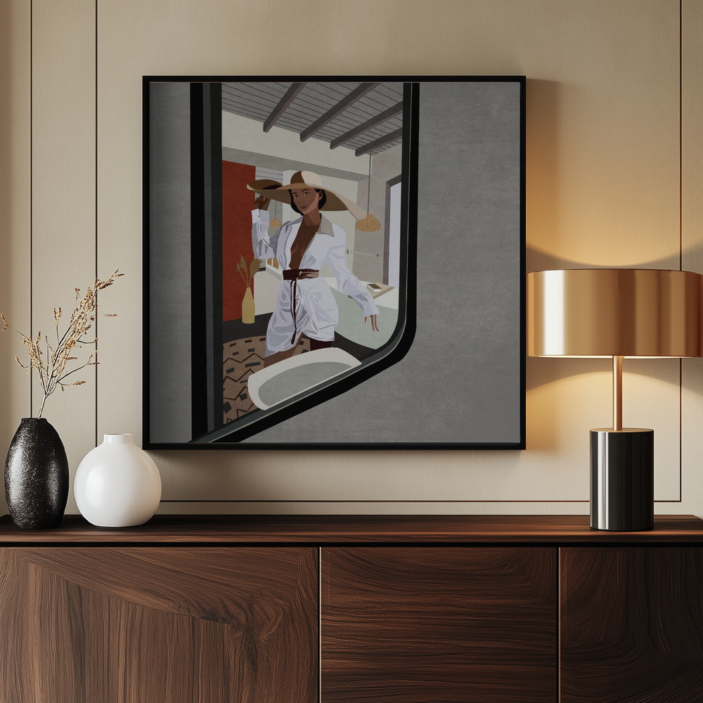 Canvas print - Reflected Elegance by the entrance
