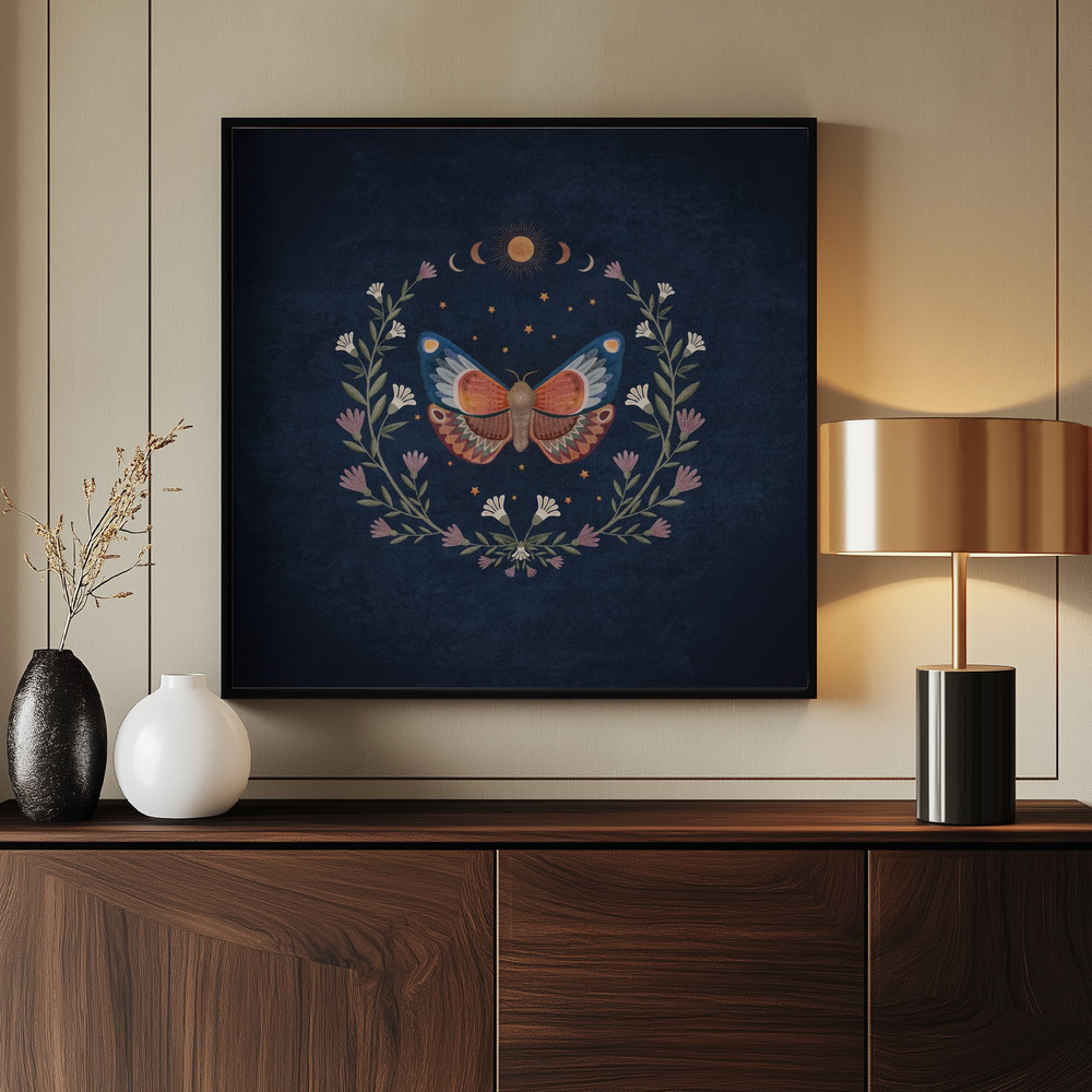Canvas print - Celestial Flutter by the entrance