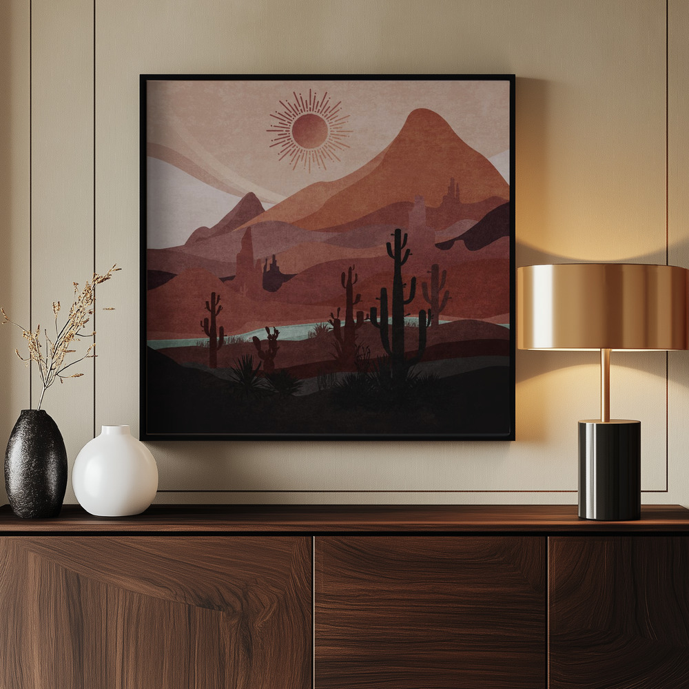 Canvas print - Desert Sunscape by the entrance