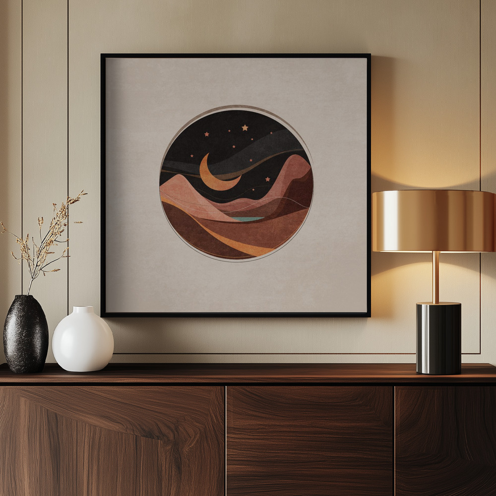 Canvas print - Desert Nightscape by the entrance