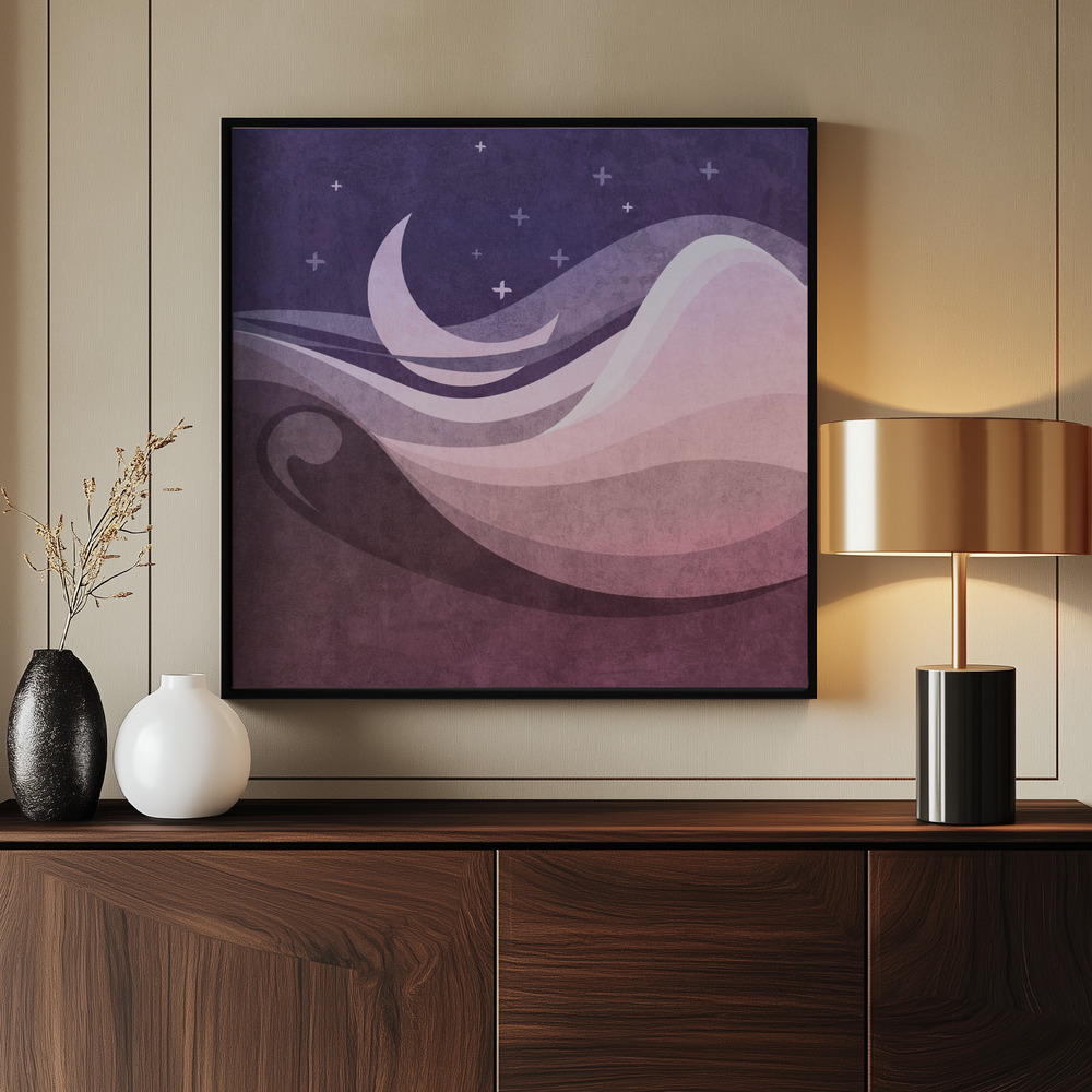 Canvas print - Lunar Wavescape by the entrance
