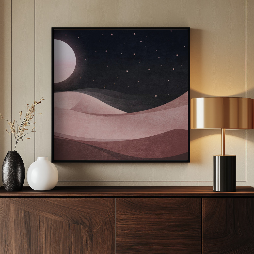 Canvas print - Serene Lunar Dunes by the entrance