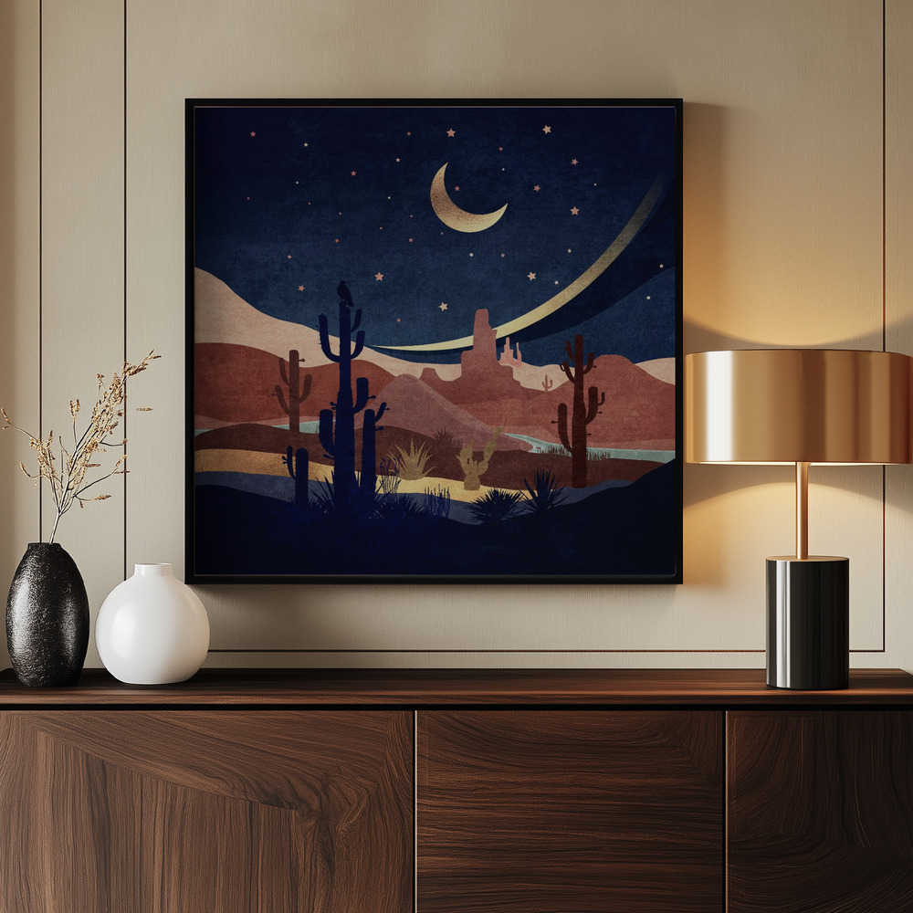 Canvas print - Desert Nightscape by the entrance