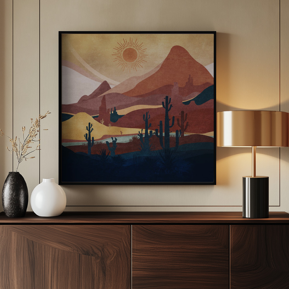 Canvas print - Desert Sunrise Bliss by the entrance