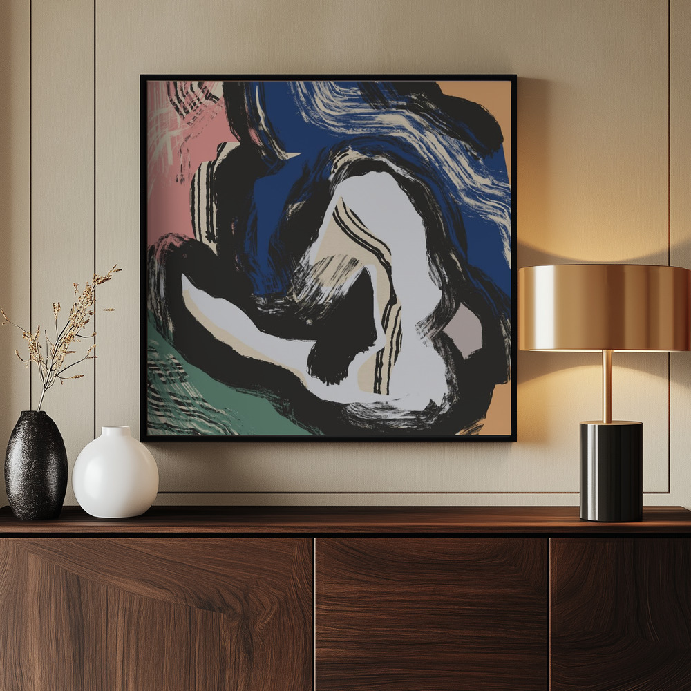 Canvas print - Sitting Nude Bold Abstract by the entrance
