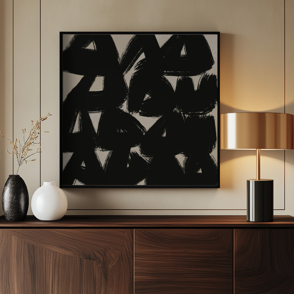 Canvas print - Bold Brush Shapes by the entrance