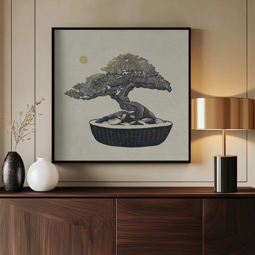 Canvas print - Bonsai Tree by the entrance