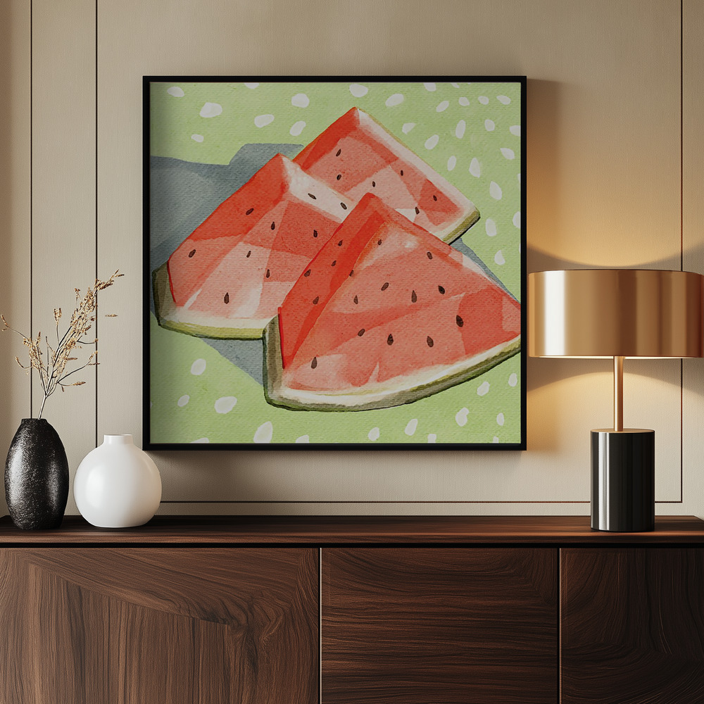 Canvas print - Watermelon by the entrance