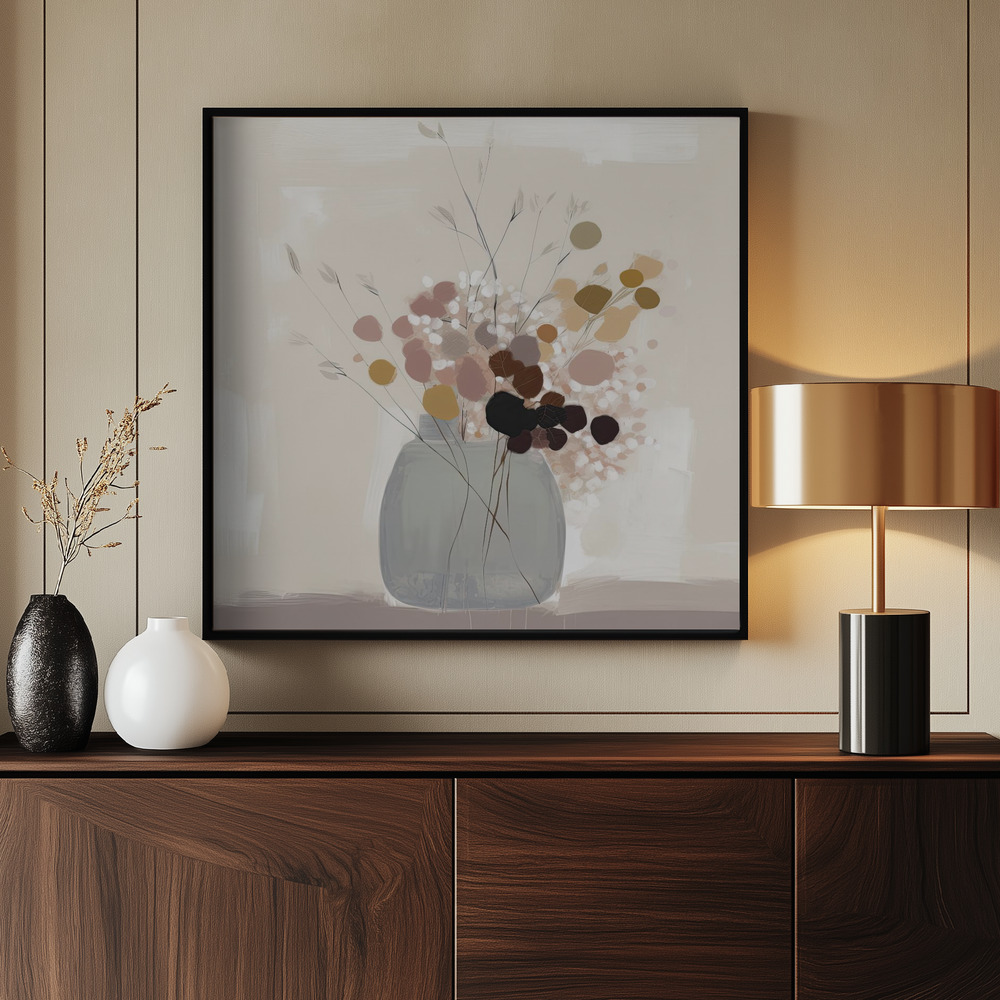 Canvas print - Muted Blooms by the entrance