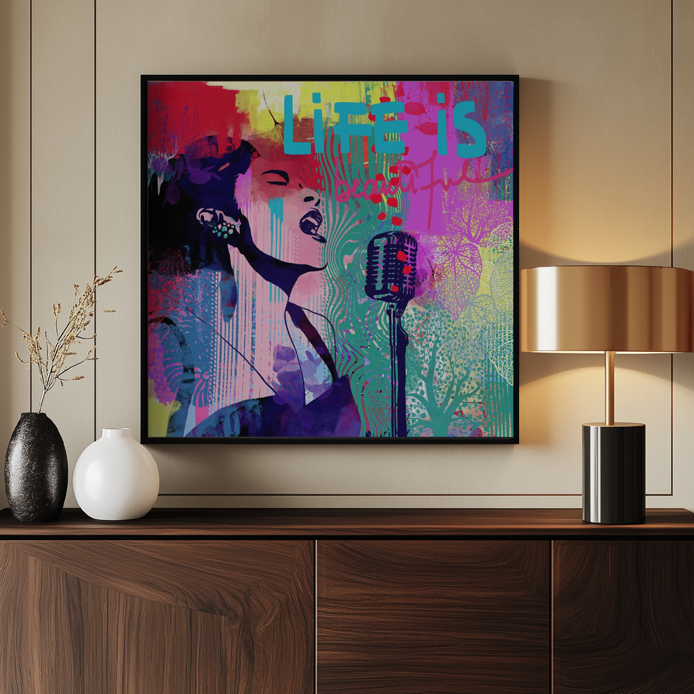 Canvas print - Life Is Beautiful by the entrance
