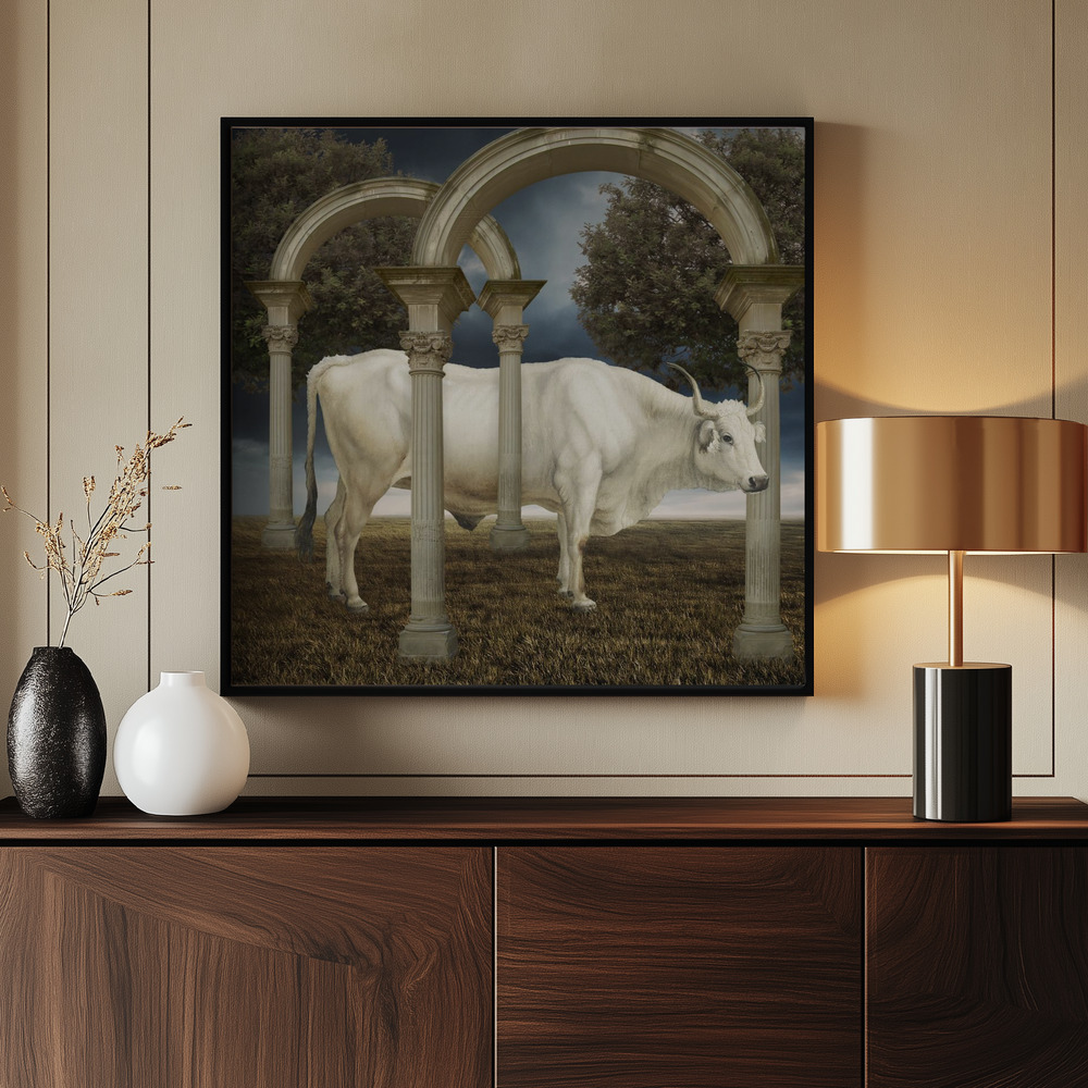 Canvas print - Illusionnisme De La Vache by the entrance