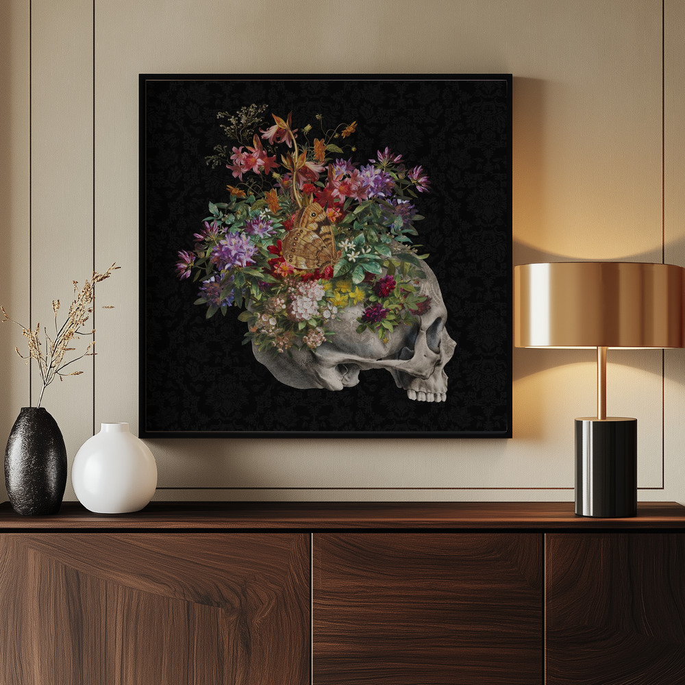 Leinwandbild - Vanitas Still Life am Eingang