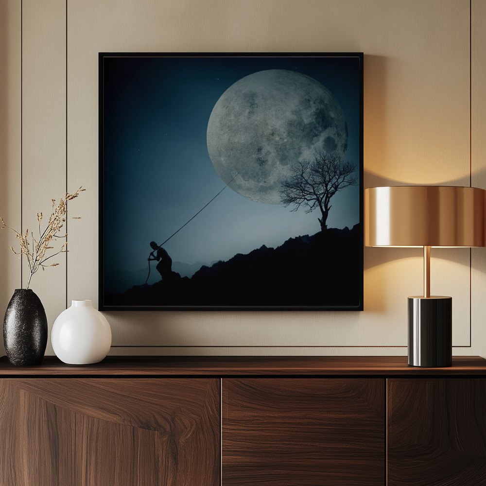 Canvas print - The Dreamer by the entrance