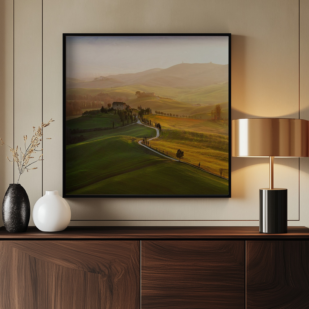 Canvas schilderi - Val d'Orcia bij de ingang