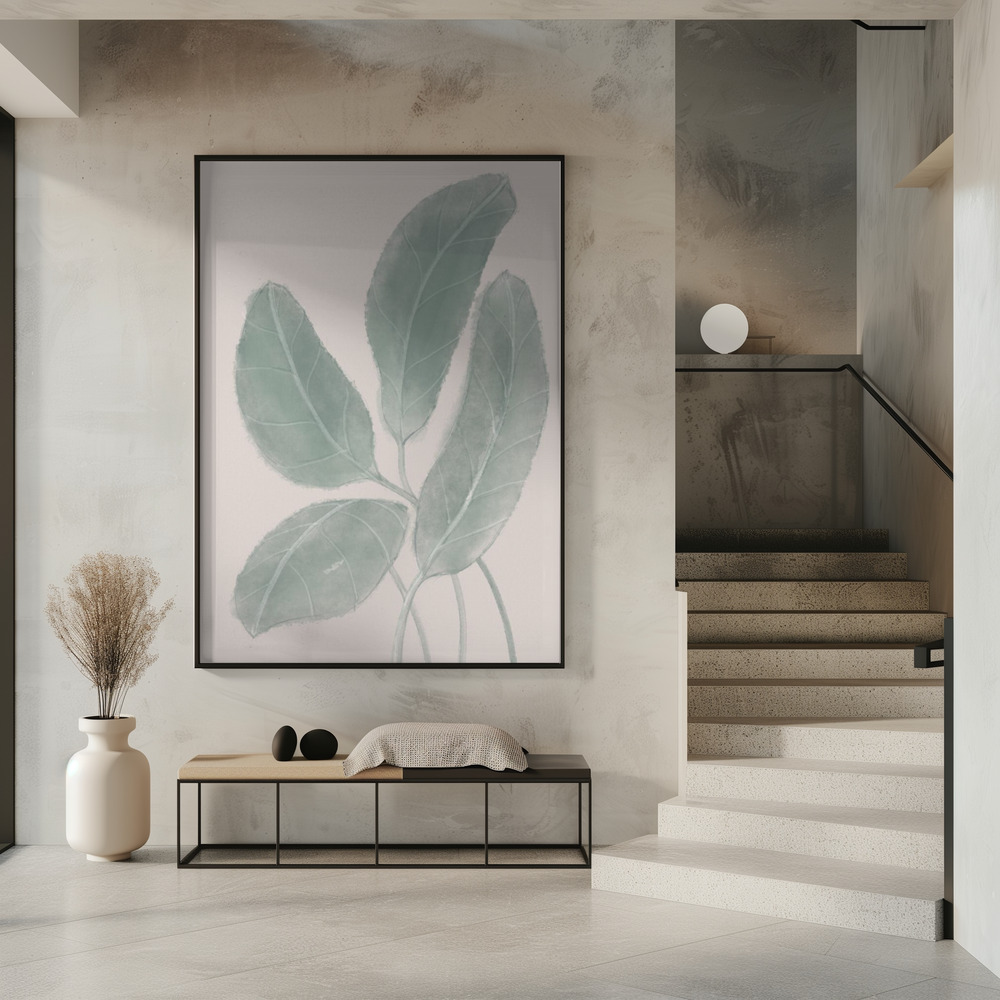 Poster - Leaves Watercolor in entrance