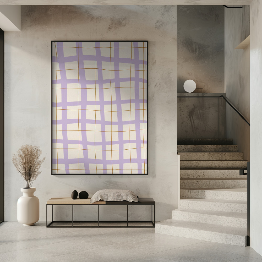 Poster - Lilac Grid in entrance