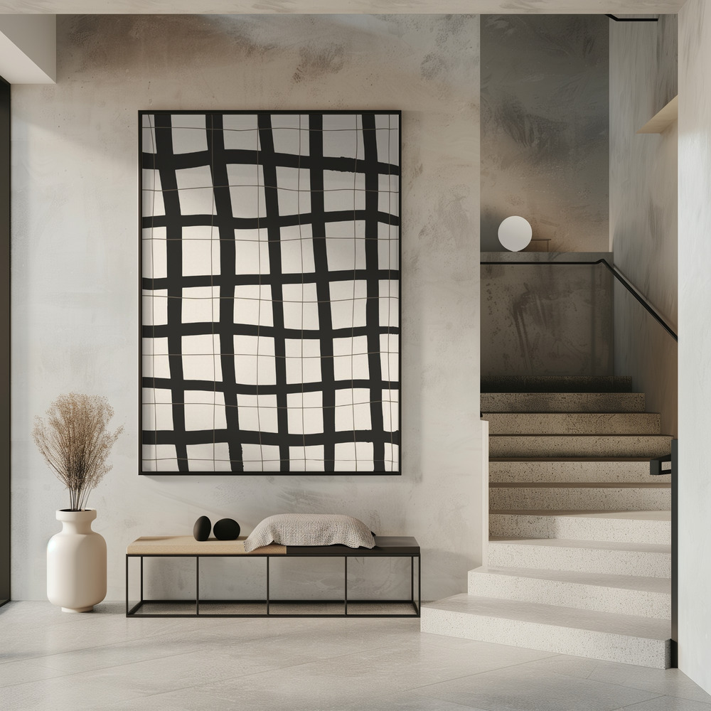 Poster - Black Grid in entrance