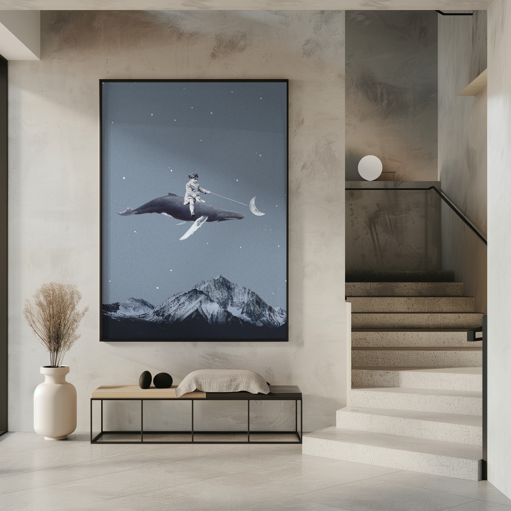 Poster - Aim for the moon im Eingang