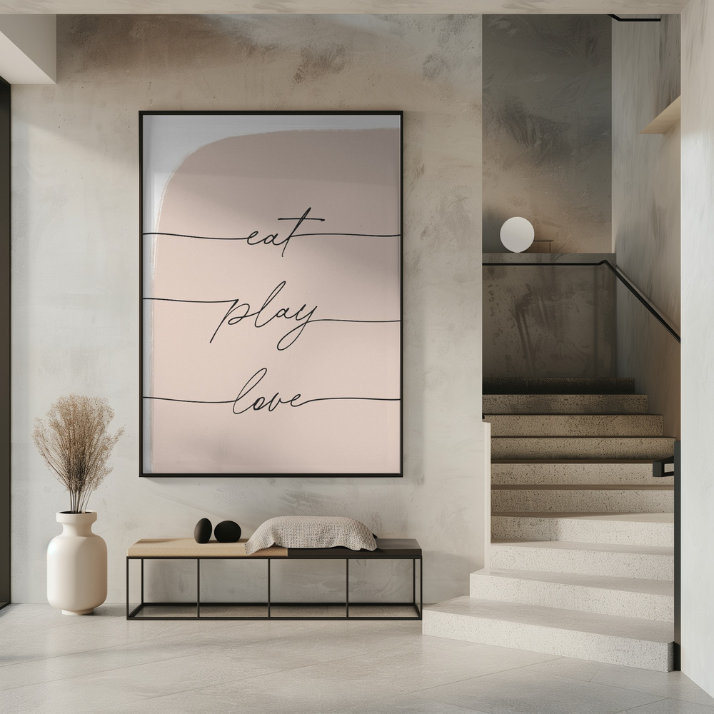 Poster - Eat Play Love im Eingang
