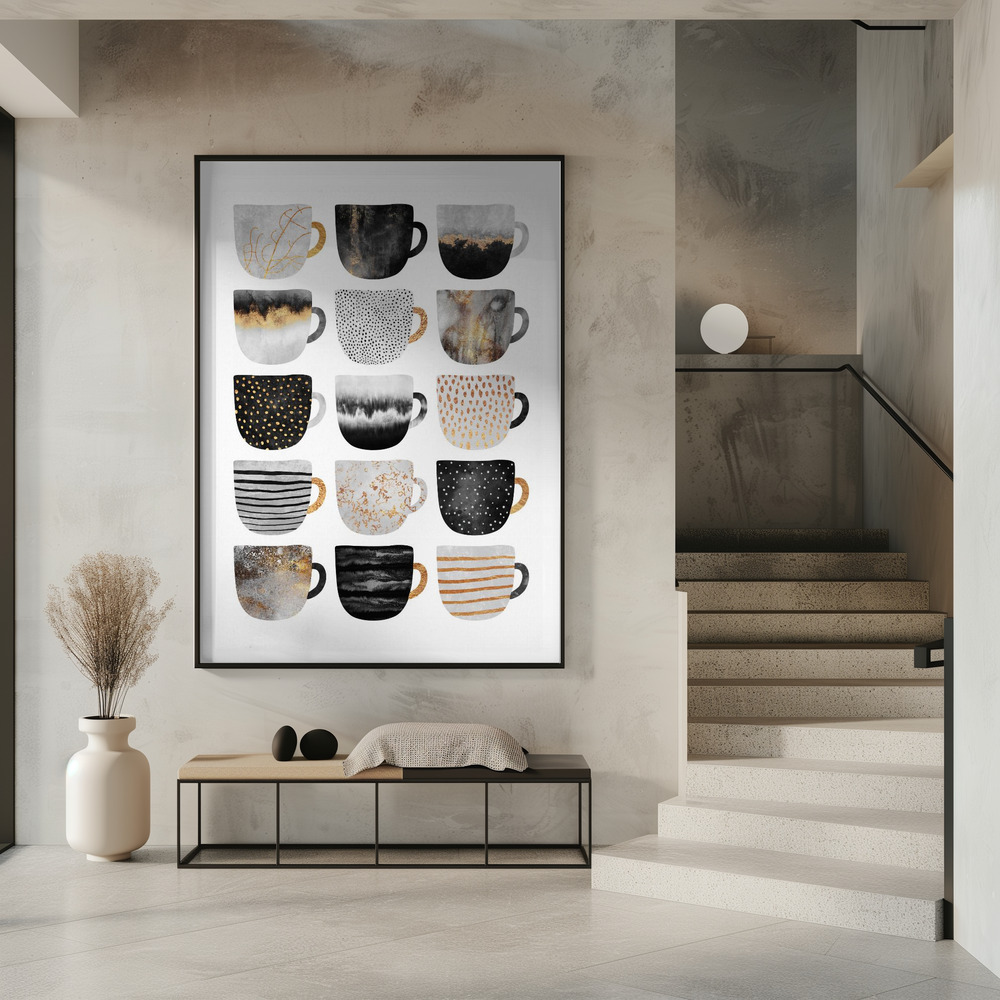 Poster - Pretty Coffee Cups in entrance