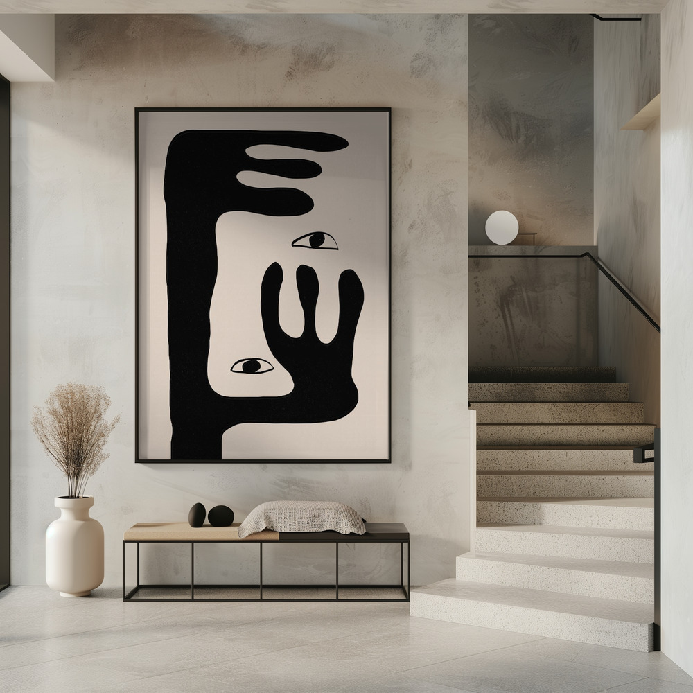 Poster - Abstract Face No2. in entrance