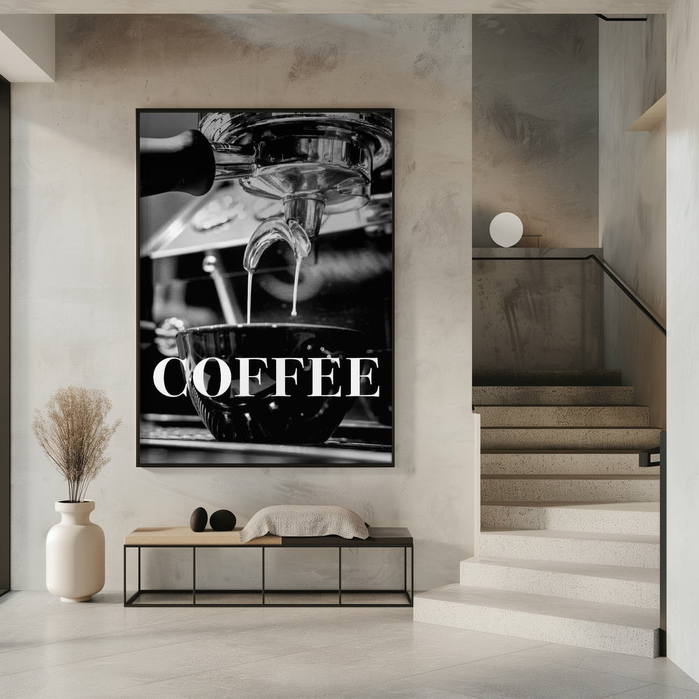 Poster - Coffee Text in entree