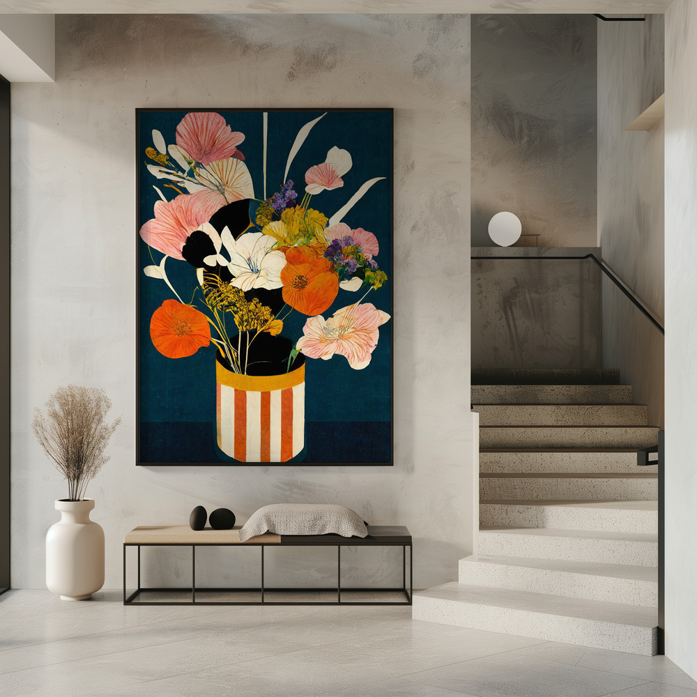 Poster - Flowers At Night in entrance