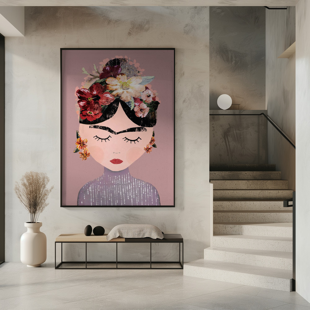 Poster - Frida (Pastel Version) in entrance