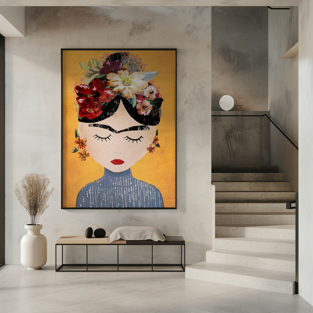 Poster - Frida (Yellow Version) im Eingang
