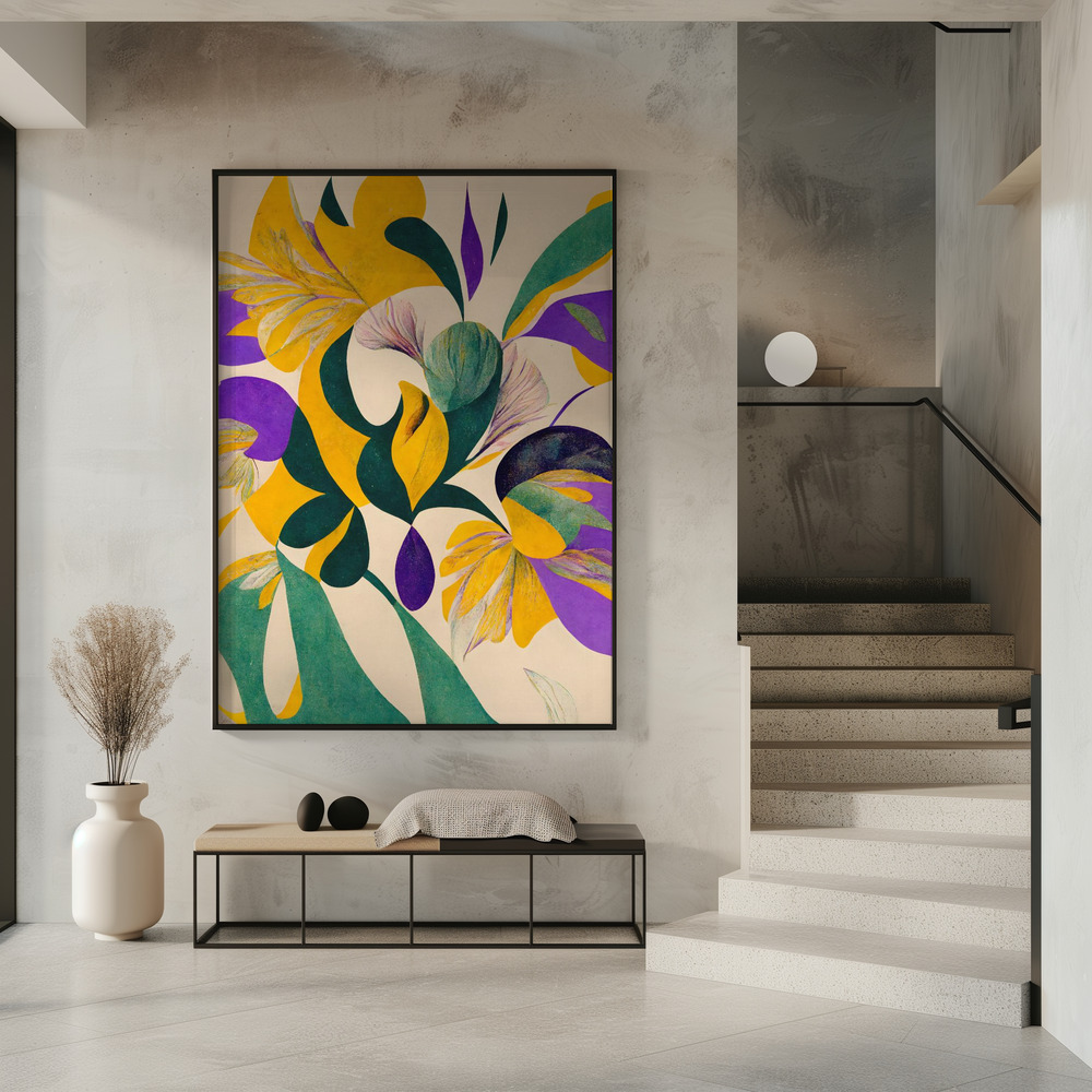 Poster - Spring flowers in entrance