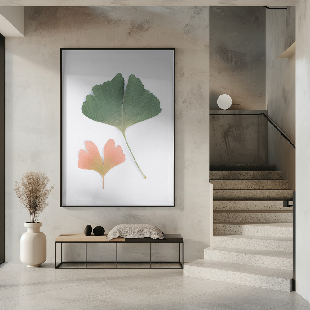 Plakat - Pastel Ginkgo przy wejściu