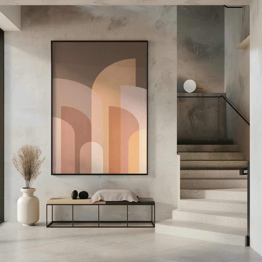 Poster Retro Geometric II - Affisch i entré