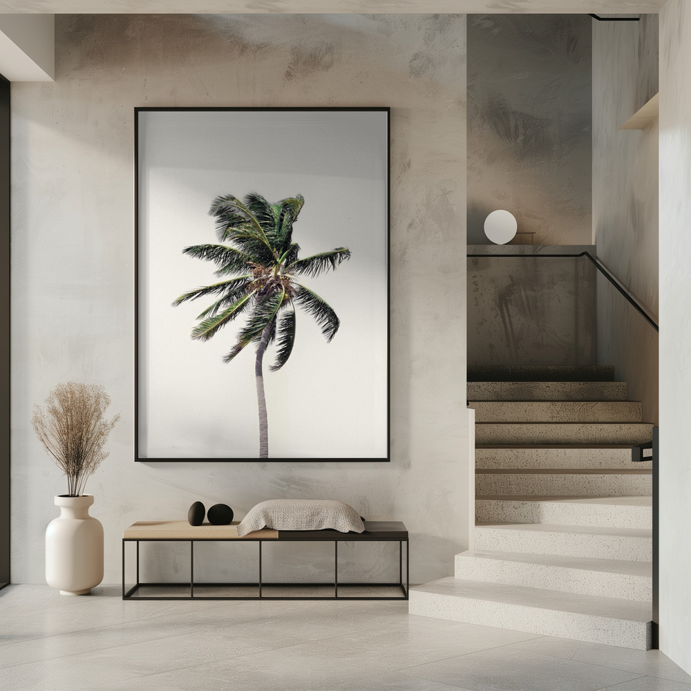 Poster - Windy Palm Tree in entrance