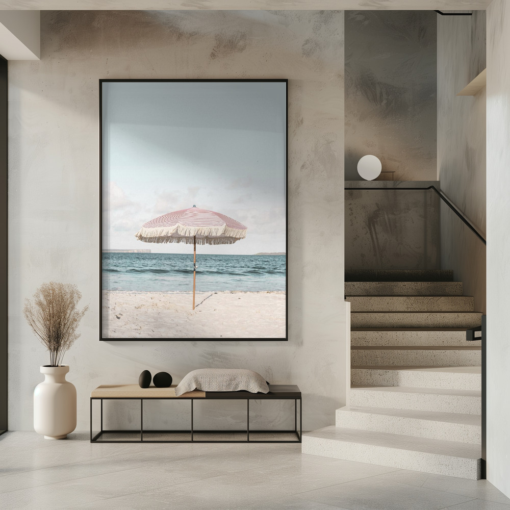 Poster - Pink Umbrella in entree