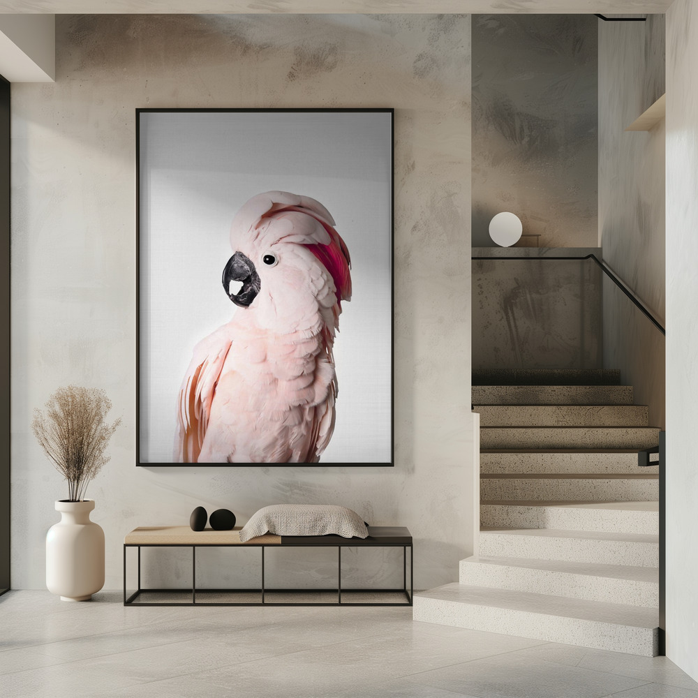 Poster - Pink Cockatoo in entrance