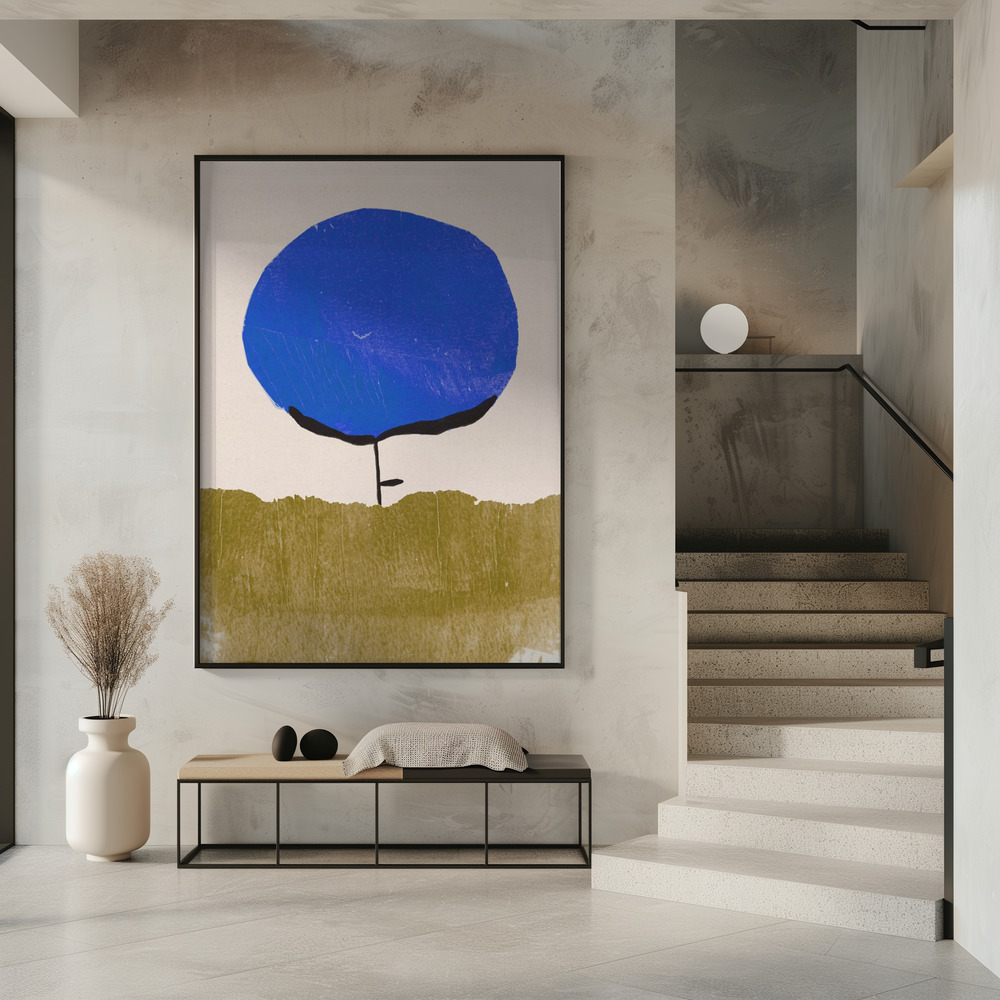 Poster Blue Flower - Affisch i entré