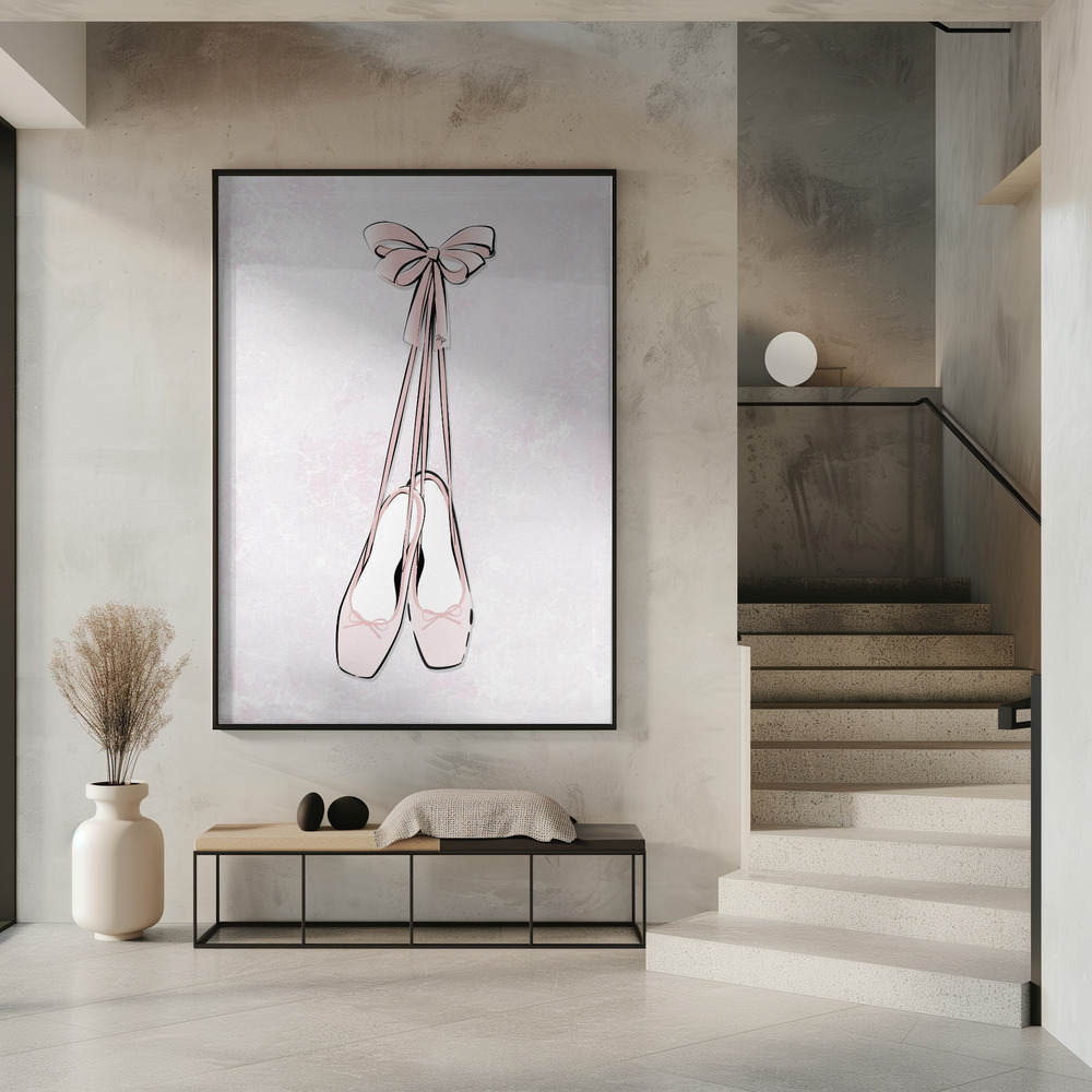 Poster - Pink Ballet Shoes in entree