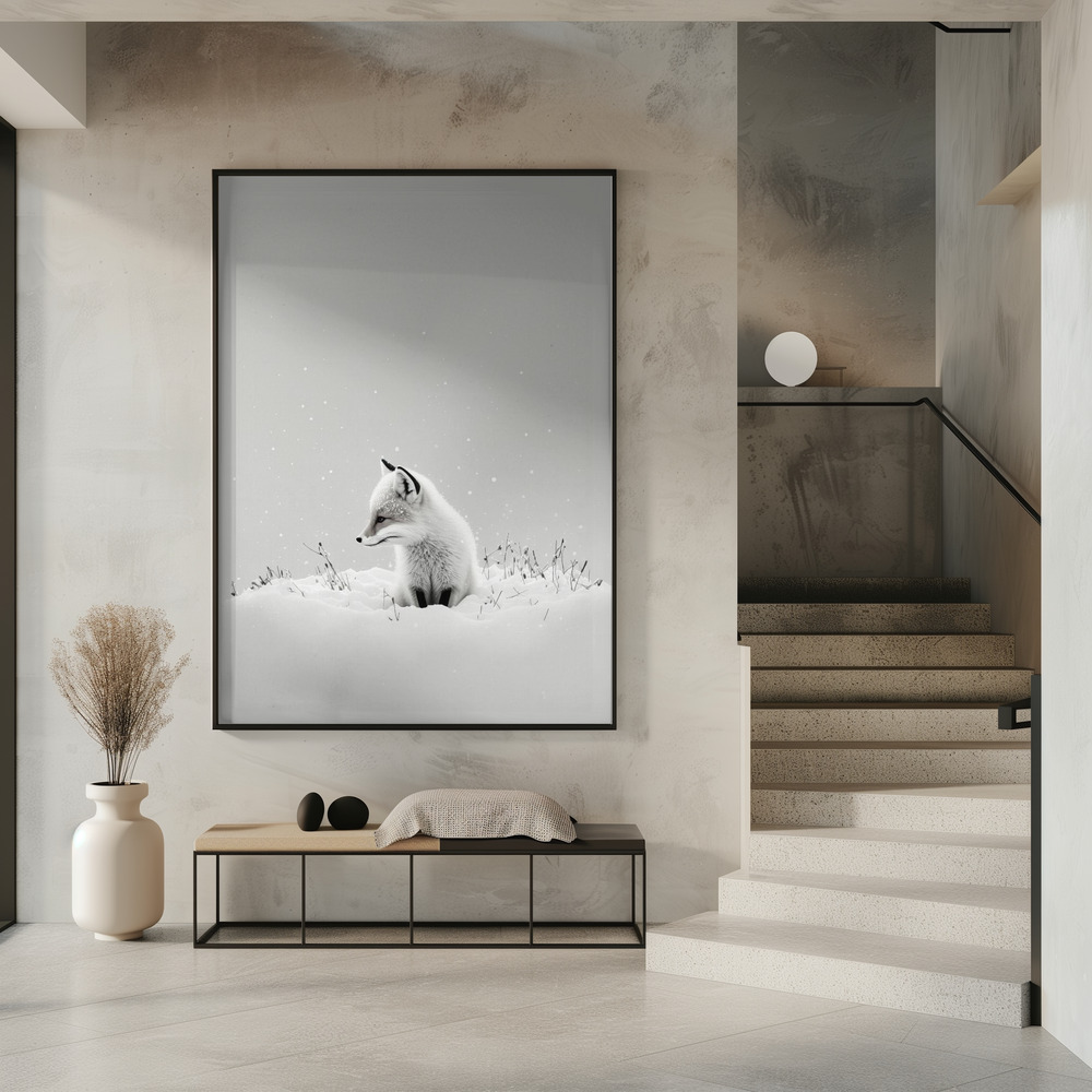 Poster - Snow Fox in entrance