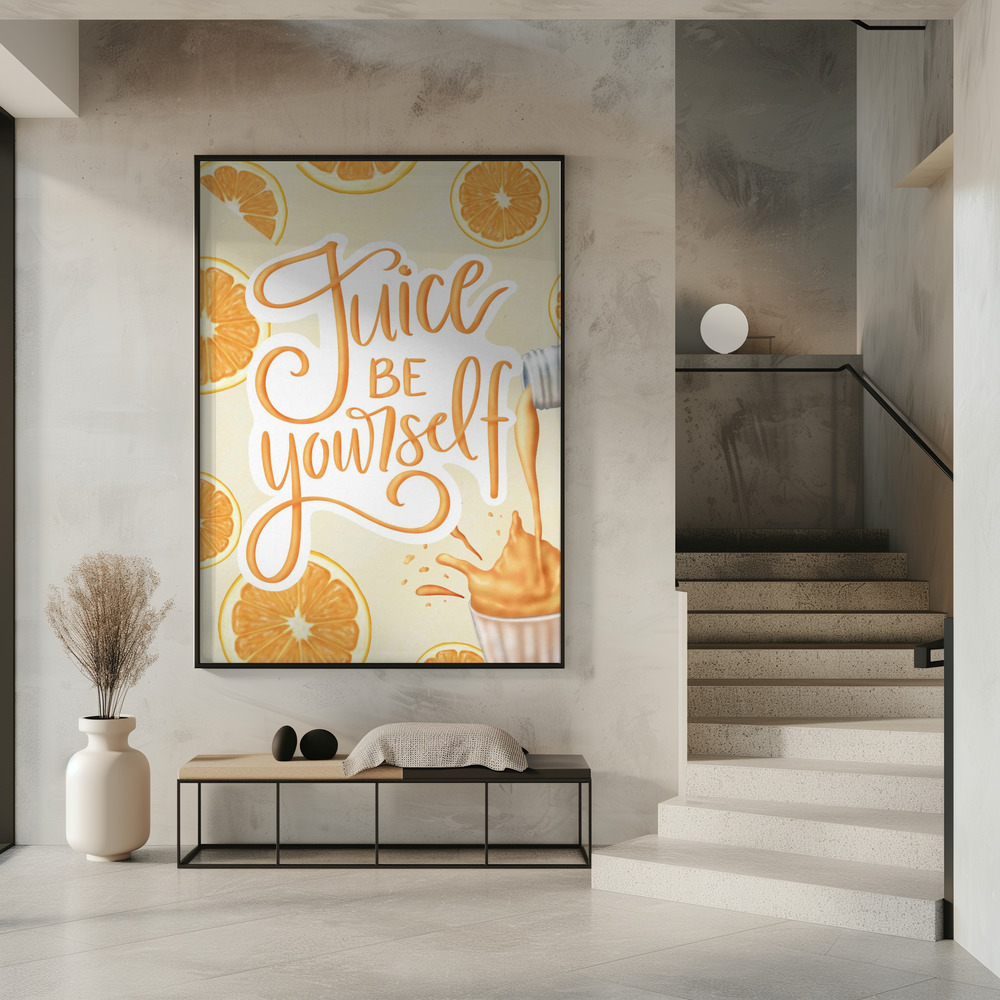 Poster - Juice be Yourself im Eingang