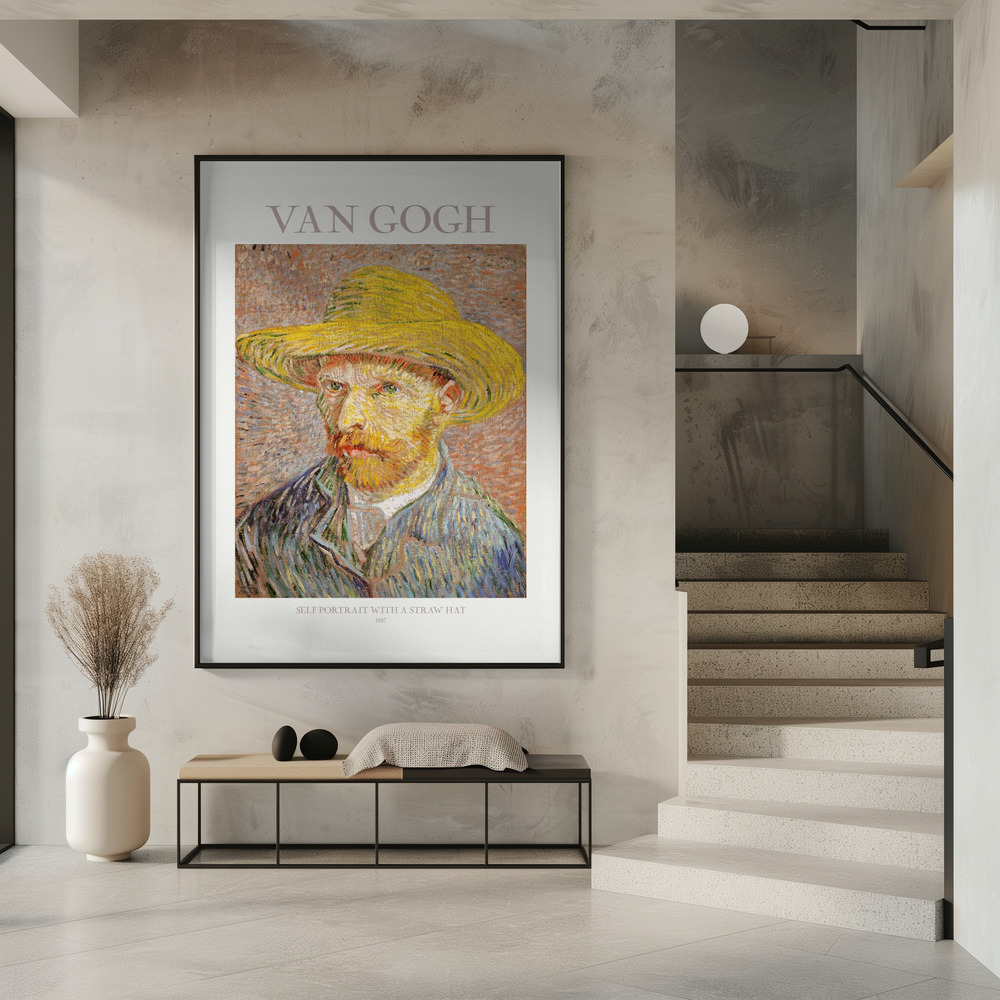 Plakat - Self Portrait With Straw Hat i indgangen