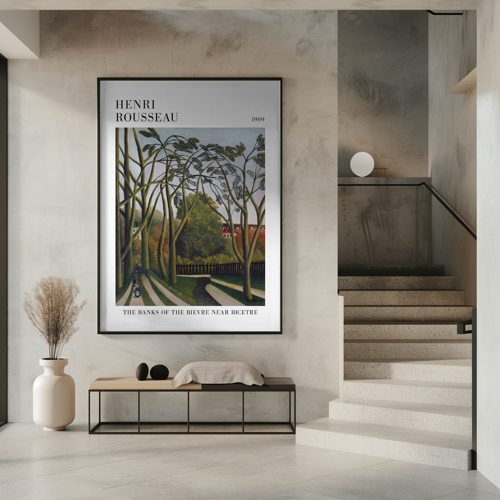 Poster - The Banks Of The Bier Near Bicetre in entrance