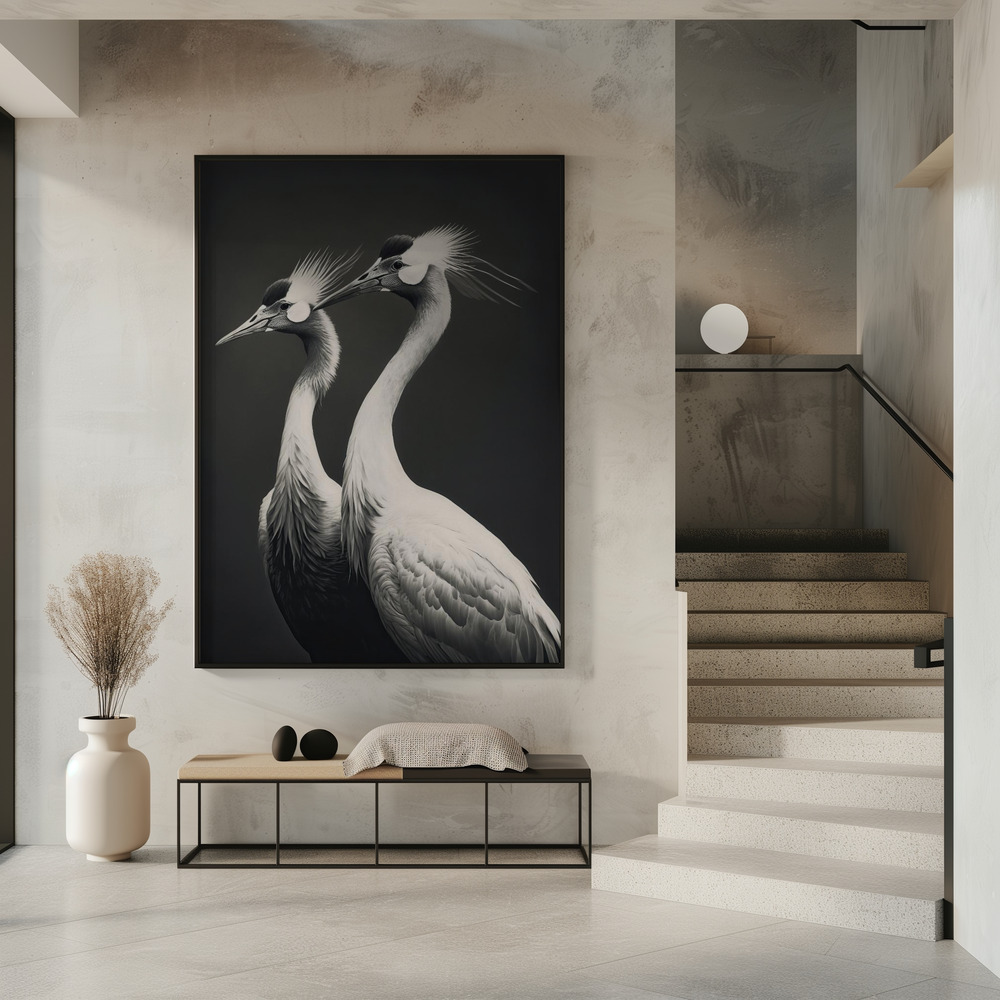 Poster - Cranes in entrance
