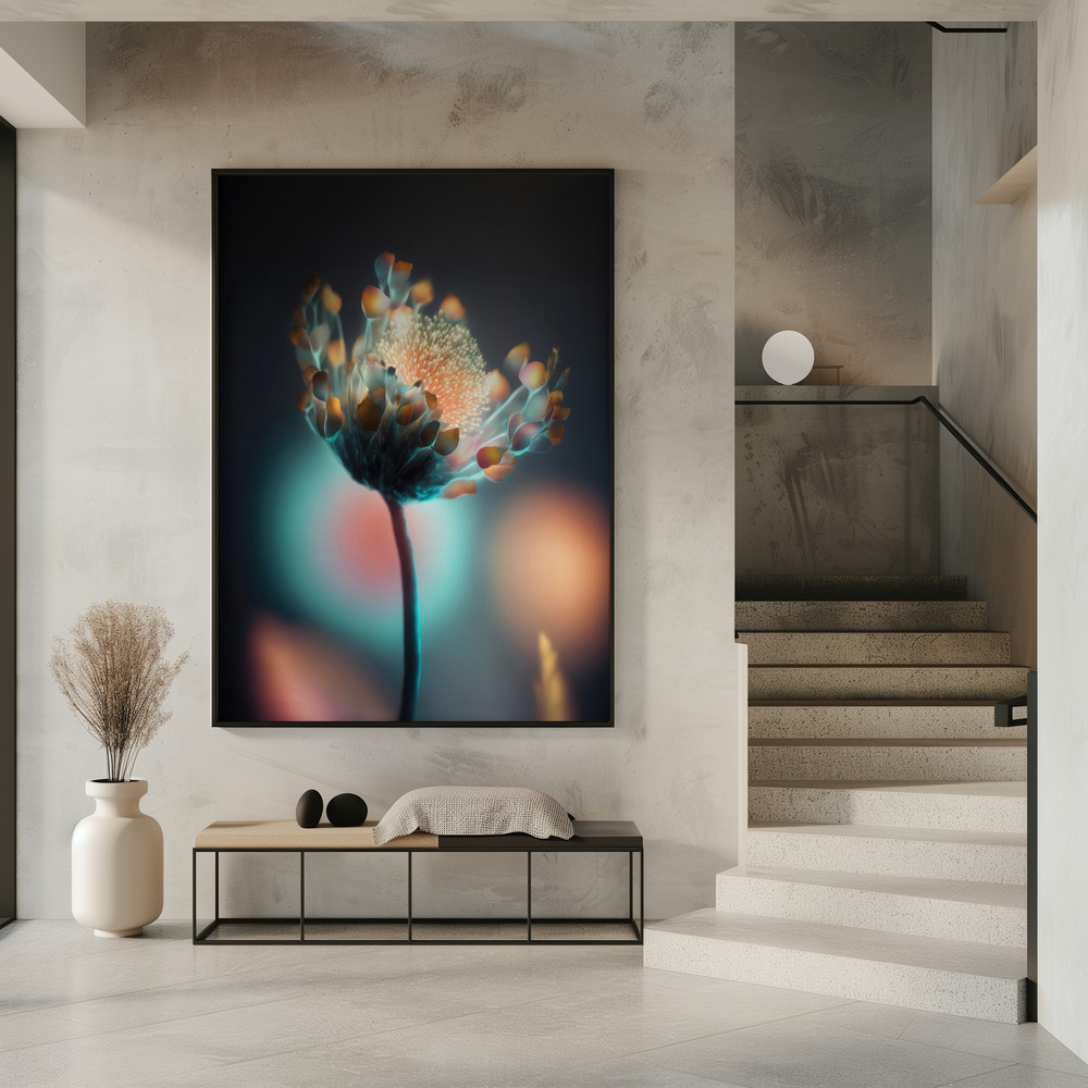Plakat - Colorful Glowing Flower i indgangen